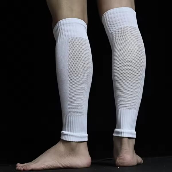 Pre-cut football sock sleeves,(also known as footless soccer socks or shin guard sleeves)