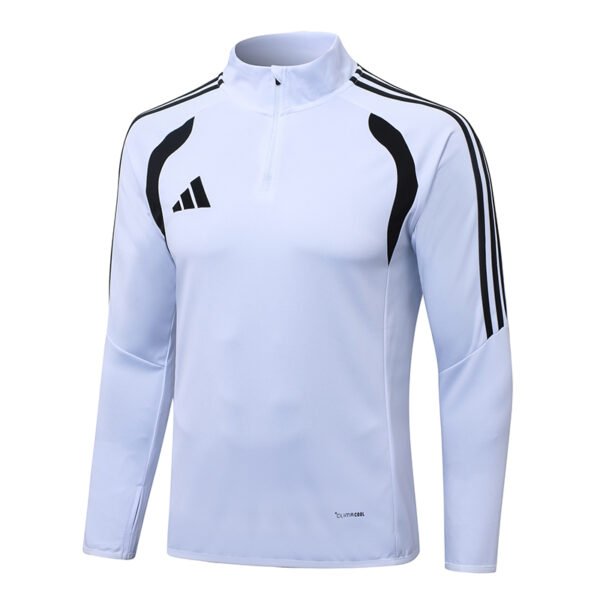 12133537 Adidas Tiro 26 League 1/4-Zip Training Tracksuit Set in white and black.