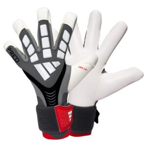 14625-1807 Adidas Predator Pro Hybrid Strap Goalkeeper Gloves, "Finisher's Steel" collection.