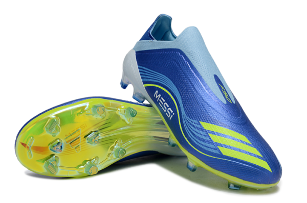 Adidas F50 Messi Elite FG from the signature "Triunfo Azul" / "Messi Vis10n" collection.