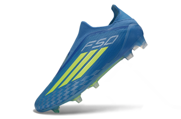 2e7a39db Adidas F50 Elite Laceless FG soccer cleat from the "Ice Cold Precision" pack.