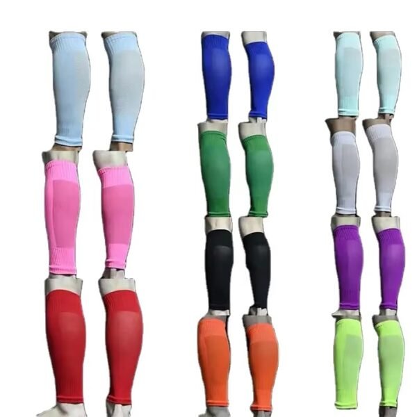 Pre-cut football sock sleeves,(also known as footless soccer socks or shin guard sleeves)