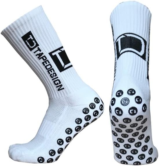51ExkYaHAiL._AC_ TAPEDESIGN All round Classic Grip Socks in white