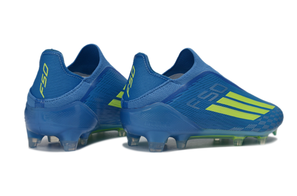 5281966a Adidas F50 Elite Laceless FG soccer cleat from the "Ice Cold Precision" pack.