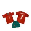 Portugal home Jersey for KIDS "Cristiano Ronaldo's "iconic name and number 7 printed on the back. 