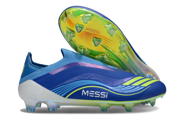Adidas F50 Messi Elite FG from the signature "Triunfo Azul" / "Messi Vis10n" collection.