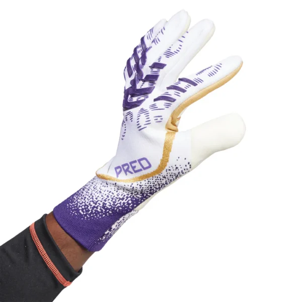 JZ5787_2_HARDWARE_OnModel_DetailView1_white Adidas Predator Pro Goalkeeper Gloves "Road to Glory" pack.