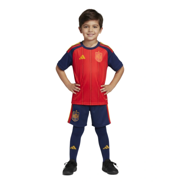 SPAIN RED Spain national home kit "KIDS" manufactured by Adidas, designed for the 2026 World Cup.
