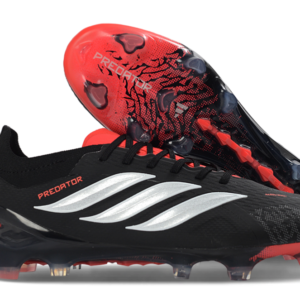 Adidas Predator Elite Laced "Immortal DNA colorway collection, mixing Core Black, Cloud White, and Lucid Red"