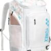 Yonex All Day Backpack (Model: AD1-Q014-524-0712 / BAG524B0712Z) in the Star White / Crème De Peche colorway.