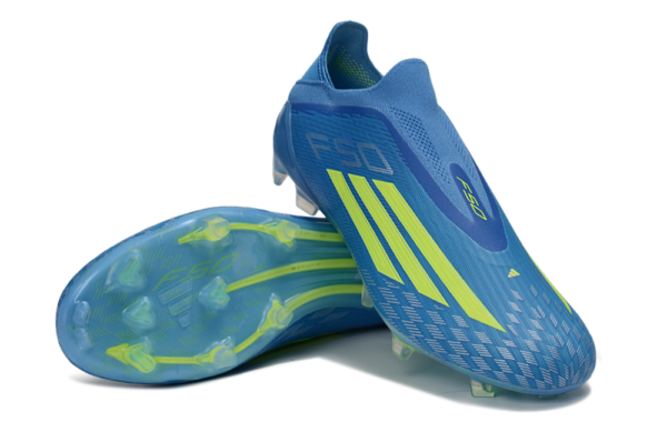 dc21e3f4 Adidas F50 Elite Laceless FG soccer cleat from the "Ice Cold Precision" pack.