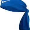 f461eaa8-34c2-4a0a-b471-b59d525b092e Nike Dri-FIT Head Tie in the "Game Red , Black and Royal blue" colorway.