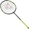 yonex_arcsaber_7_play_badminton_racket_15_ Yonex Arcsaber 7 Play badminton racket alongside its coordinating black and blue full-length storage cover.