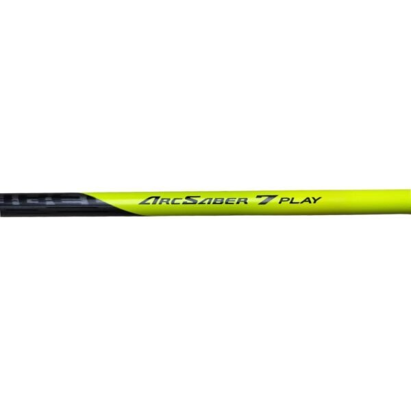 yonex_arcsaber_7_play_badminton_racket_5_ Yonex Arcsaber 7 Play badminton racket alongside its coordinating black and blue full-length storage cover.