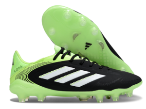 02efe13f Adidas Copa Pure III Elite FG in the Core Black, Footwear White, and Lucid Lemon colorway.
