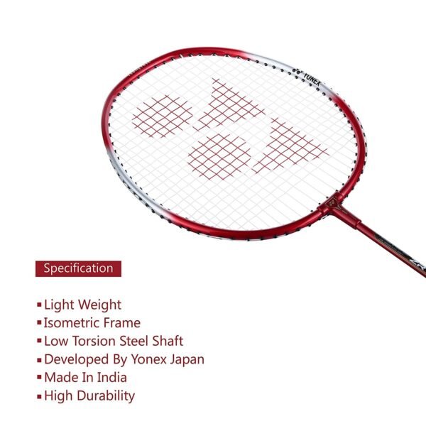 YONEX ZR 100 Light Badminton Racquet (Strung, Light Red)