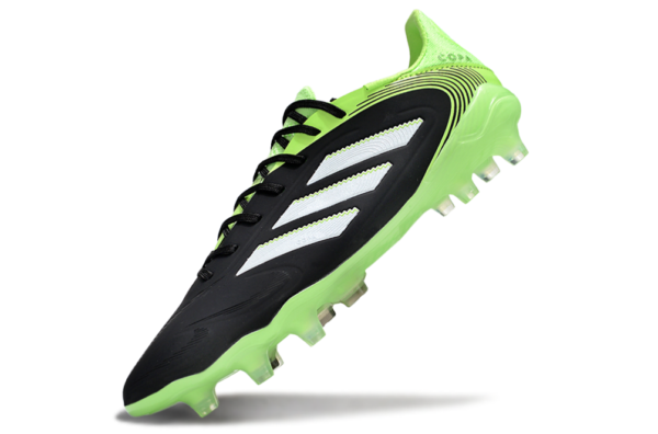 c646bda4 Adidas Copa Pure III Elite FG in the Core Black, Footwear White, and Lucid Lemon colorway.